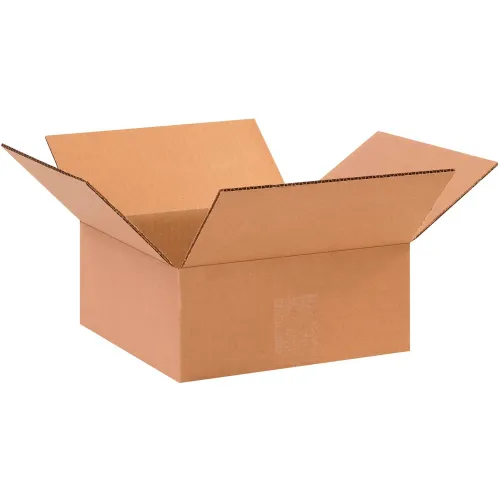 Global Industrial™ Flat Cardboard Corrugated Boxes, 6"L x 6"W x 2"H, Kraft - Pkg Qty 25