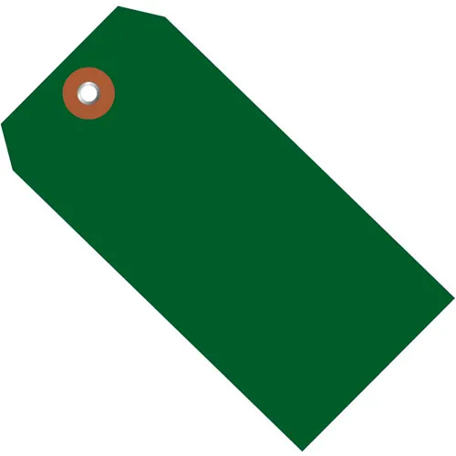 Global Industrial™ Plastic Shipping Tag #8 6-1/4"L x 3-1/8"W, Green, 100/Pack