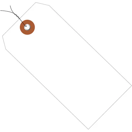 Global Industrial™ Plastic Shipping Tag Pre Wired#5, 4-3/4"L x 2-3/8"W, White, 100/Pack