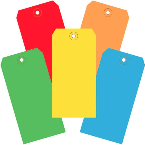 Global Industrial™ Shipping Tag #8 6-1/4"L x 3-1/8"W, Assorted Colors, 1000/Pack