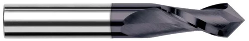 Harvey Tool 12908-C8 | 0.1250" (1/8) Cutter DIA x 0.5000" (1/2) Length of Cut x 120 Degree included Carbide Drill/End Mill, 2 Flutes, TiB2 Coated