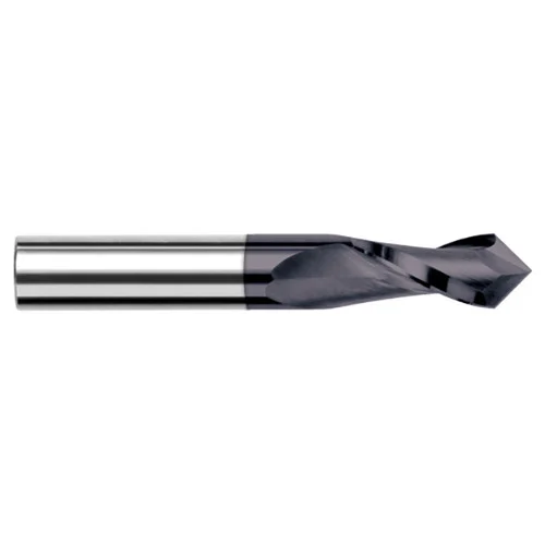 Harvey Tool 12914-C3 | 7/32" Diameter x 1/4" Shank x 3/4" LOC x 2-1/2" OAL 120 Degree Angle 2 Flute AlTiN Coated Carbide Drill Mill