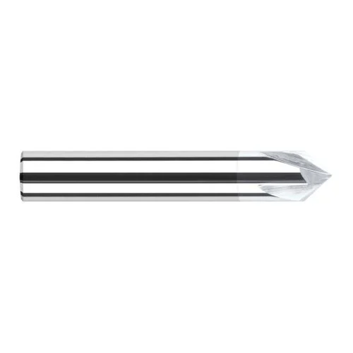 Harvey Tool 18745-C8 | 1/8" Diameter x 1/8" Shank 90 Degree Included Angle 2FL TiB2 Coated Solid Carbide Chamfer Mill