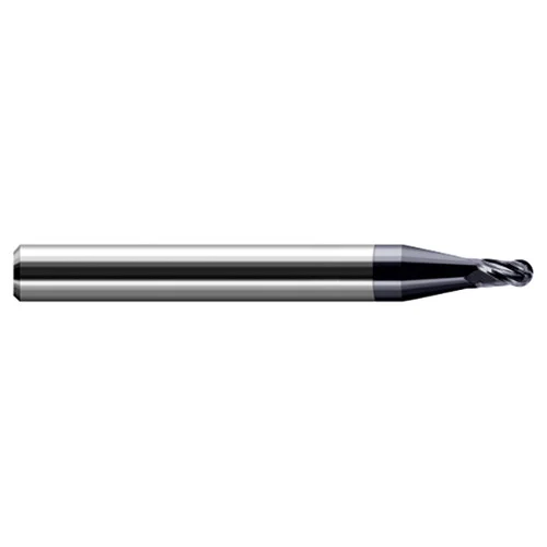 Harvey Tool 24570-C3 | 0.0700" Diameter x 1/8" Shank x 0.1050" LOC x 1-1/2" OAL 2 Flute AlTiN Coating Carbide Miniature Ball Deburring End Mill