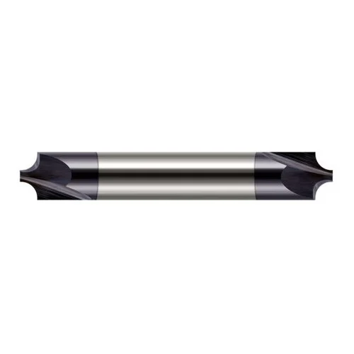 Harvey Tool 31650-C3 | 1/4" Diameter x 1/4" Shank x 4" OAL 0.0460" Tip Diameter 2FL AlTiN Coated Solid Carbide Double End Corner Rounding End Mill