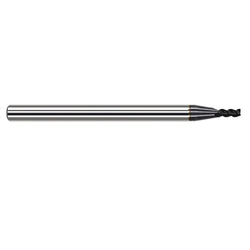 Harvey Tool 52300-C6 | 0.1000" Diameter x 1/8" Shank x 0.1500" LOC x 1-1/2" OAL 0.0100" Radius AlTiN Nano Coated Carbide Corner Radius & Corner Chamfer End Mil