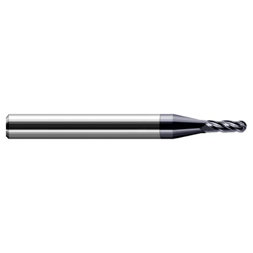 Harvey Tool 74075-C3 | 0.0750" Diameter x 1/8" Shank x 0.2250" LOC x 1-1/2" OAL 2 Flute AlTiN Coating Carbide Miniature Ball Deburring End Mill