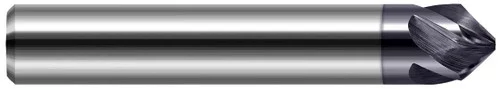 Harvey Tool 789016-C3 | 0.2500" (1/4) Shank DIA x 45 Degree per side Carbide Flat Chamfer Cutter, 5 Helical Flutes, AlTiN Coated