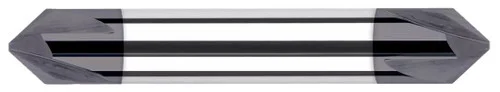Harvey Tool 790045-C3 | 0.2500" (1/4) Shank DIA x 45 Degree per side Carbide Flat Chamfer Cutter DE, 4 Flutes, AlTiN Coated