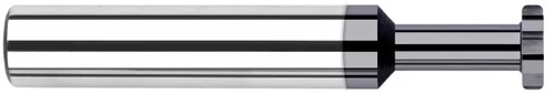 Harvey Tool 792870-C3 | 0.5000" (1/2) Cutter DIA x 0.0150" (1/64) Radius x 0.1875" (3/16) Width x 1.5000" (1-1/2) Neck Length CarbideCorner Radius Standard Keyseat Cutter, 8 Flutes, AlTiN Coated