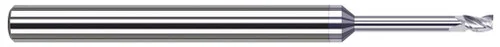 Harvey Tool 795345 | 2.000 mm Cutter DIA x 3.000 mm Length of Cut x 16.000 mm Reach Carbide Square End Mill for Aluminum Alloys, 3 Flutes
