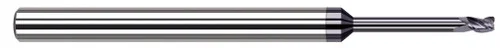 Harvey Tool 795993-C6 | 0.0930" (3/32) Cutter DIA x 0.0100" Radius x 0.1400" (9/64) Length of Cut x 0.5850" Reach Carbide Corner Radius End Mill for Exotic Alloys, 3 Flutes, AlTiN Nano Coated