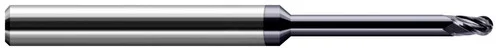 Harvey Tool 797562-C6 | 0.0620" (1/16) Cutter DIA x 0.0930" (3/32) Length of Cut x 0.3750" (3/8) Reach Carbide Ball End Mill for Exotic Alloys, 4 Flutes, AlTiN Nano Coated