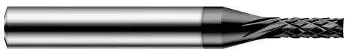 Harvey Tool 799008 | 0.1250" (1/8) Cutter DIA x 0.3750" (3/8) Length of Cut Carbide Diamond Cut End Mill, 8 RH Teeth, 10 LH Teeth, CVD Diamond 4Aum