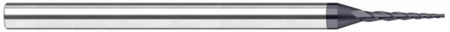 Harvey Tool 799245-C6 | 0.0450" Cutter DIA x 0.3600" Length of Cut Carbide Tapered Square End Mill, 3 Flutes, AlTiN Nano Coated