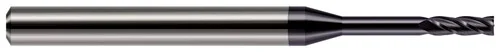 Harvey Tool 802431-C3 | 0.0310" (1/32) Cutter DIA x 0.0930" (3/32) Length of Cut x 0.1870" (3/16) Reach Carbide Square End Mill, 4 Flutes, AlTiN Coated