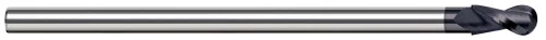 Harvey Tool 804216 | 0.2500" (1/4) Cutter DIA x 0.3750" (3/8) Length of Cut Carbide Reduce Shank Ball End Mill, 4 Flutes