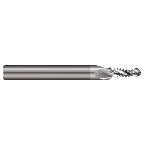 Harvey Tool 820654-C8 | 5/16"-18 Thread x 0.2400" Diameter x 0.3125" Shank x 0.7791" LOC x 2.5000" OAL 3 Flute Carbide Combination Drill & Thread Mill