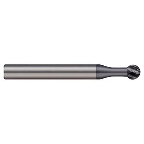 Harvey Tool 823293-C6 | 270 Degree Wrap Angle x 3/32" Diameter x 0.0800" LOC x 1/8" Shank x 1-1/2" OAL 4 Flute AlTiN Nano Coated Carbide Undercutting End Mill - Spherical Ball