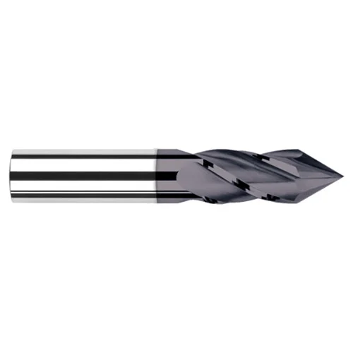 Harvey Tool 824616-C3 | 1/4" Diameter x 1/4" Shank x 3/4" LOC x 2-1/2" OAL 70 Degree Angle 4 Flute AlTiN Coated Carbide Drill Mill
