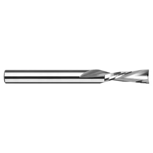 Harvey Tool 827462 | 1/16" Diameter x 1/8" Shank x 1/4" LOC x 2" OAL 2 Flute Uncoated Coated Square End Mill For Plastics