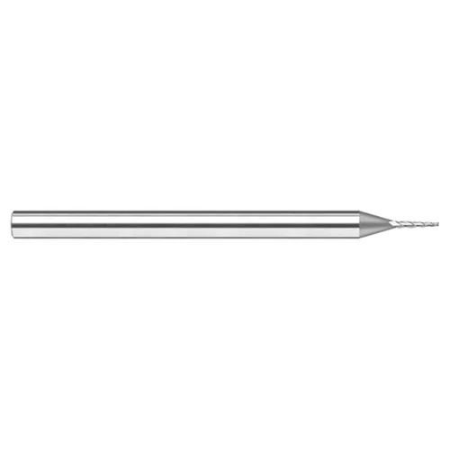 Harvey Tool 832815 | 10 Degree Taper Angle per Side x 1/64" Tip Diameter x 5/64" LOC x 1-1/2" OAL 3 Flute Uncoated Coated Carbide Tapered End Mill