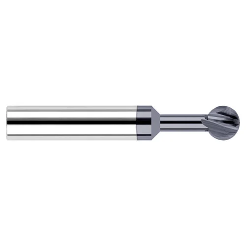 Harvey Tool 834612-C3 | 300 Degree Wrap Angle x 3/16" Diameter x 0.1740" LOC x 3/16" Shank x 2-1/2" OAL 4 Flute AlTiN Coated Carbide Undercutting End Mill - Spherical Ball