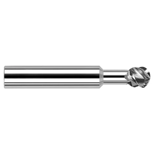 Harvey Tool 837393 | 270 Degree Wrap Angle x 3/32" Diameter x 0.0790" LOC x 1/8" Shank x 1-1/2" OAL 2 Flute Uncoated Carbide Undercutting End Mill - Spherical Ball
