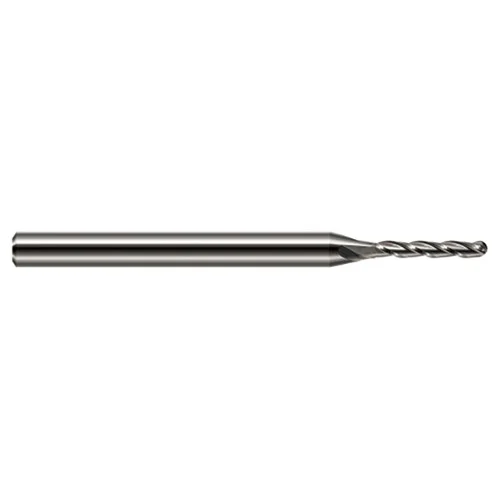 Harvey Tool 841116 | 1/4" Diameter x 1/4" Shank x 1-1/4" LOC x 4" OAL 4 Flute Uncoated Carbide Miniature Ball Deburring End Mill