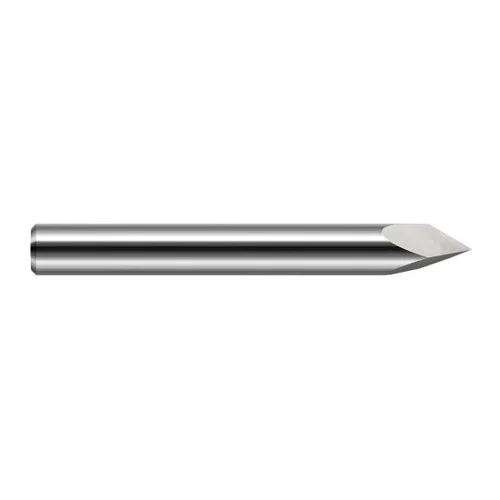 Harvey Tool 842830 | 60 Degree Point Angle 1/8" Shank x 0.1080" LOC x 1-1/2" OAL Uncoated Solid Carbide Pyramid Point Engraving Cutter