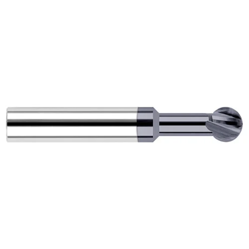 Harvey Tool 846608-C3 | 270 Degree Wrap Angle x 1/8" Diameter x 0.1060" LOC x 1/8" Shank x 3" OAL 4 Flute AlTiN Coated Carbide Undercutting End Mill - Spherical Ball