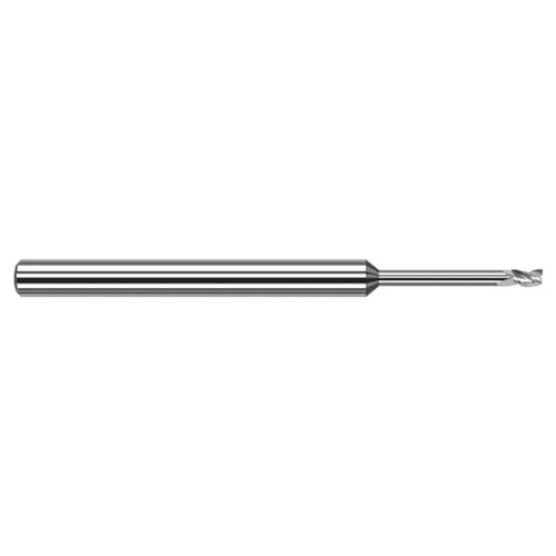 Harvey Tool 846830 | 0.0300" Diameter x 1/8" Shank x 0.0450" LOC x 2-1/2" OAL 3 Flute Uncoated Coated Square End Mill