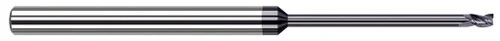 Harvey Tool 846910 | 0.1562" (5/32) Cutter DIA x 0.2340" (15/64) Length of Cut x 1.3750" (1-3/8) Reach Carbide Square End Mill, 3 Flutes