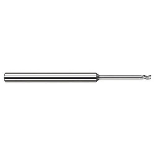 Harvey Tool 850308 | 1/8" Diameter x 1/8" Shank x 3/16" LOC x 2-1/2" OAL 3 Flute Uncoated Coated Square End Mill