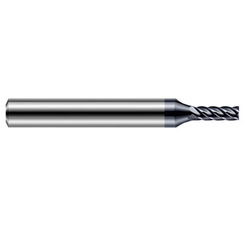 Harvey Tool 852816-C6 | 1/4" Diameter x 1/4" Shank x 3/4" LOC x 4" OAL 0.0100" Radius AlTiN Nano Coated Carbide Corner Radius & Corner Chamfer End Mil