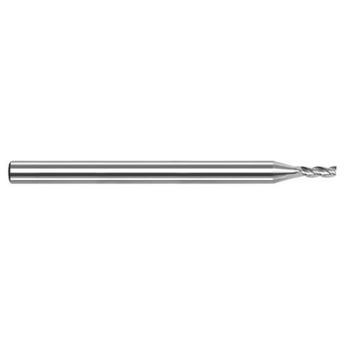 Harvey Tool 857293 | 3/32" Diameter x 1/8" Shank x 3/8" LOC x 2-1/2" OAL 3 Flute Uncoated Coated Square End Mill For Aluminum Alloys