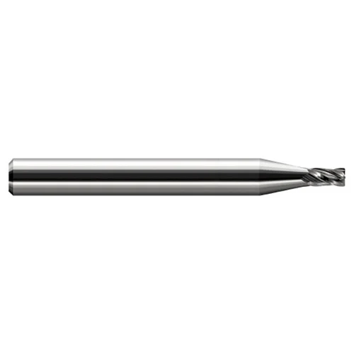 Harvey Tool 860847 | 3/64" Diameter x 1/8" Shank x 0.071" LOC x 1-1/2" OAL x 1/64" Radius 3 Flute Uncoated Carbide Corner Radius End Mill