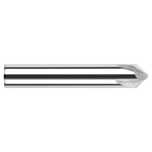 Harvey Tool 871830 | 30 Degree Angle per Side x 1/2" Shank x 0.3640" LOC x 3" OAL Uncoated Carbide Deburring Chamfer Mill