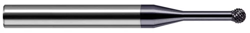 Harvey Tool 890893-C3 | 0.0930" (3/32) Cutter DIA x 0.3120" (5/16) Neck Length x 270 Degree Carbide Deburring Undercut End Mill, 15 RH Teeth, 12 LH Teeth, AlTiN Coated