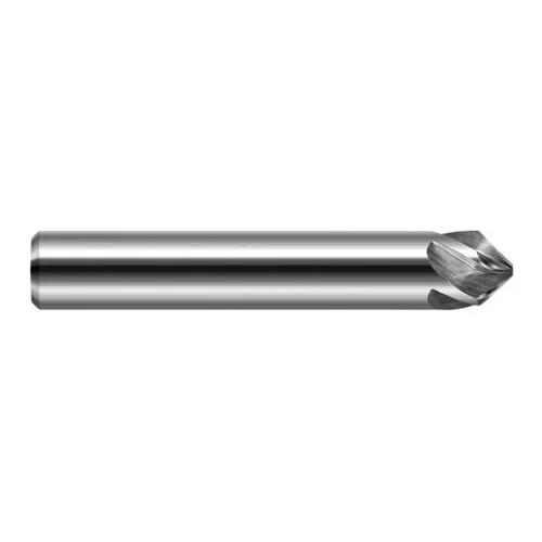 Harvey Tool 897240 | 45 Degree Angle per Side 0.2680" LOC x 0.6250" Shank Uncoated Solid Carbide Deburring Chamfer Mill