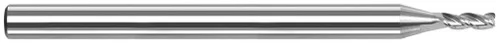 Harvey Tool 904224 | 0.3750" (3/8) Cutter DIA x 0.0300" Radius x 1.1250" (1-1/8) Length of Cut Carbide Corner Radius End Mill for Aluminum Alloys, 3 Flutes