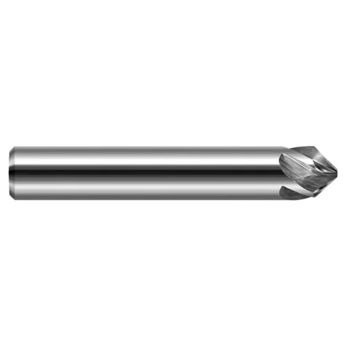 Harvey Tool 908420 | 45 Degree Angle per Side x 5/16" Shank x 0.1260" LOC x 2-1/2" OAL Uncoated Carbide Deburring Chamfer Mill