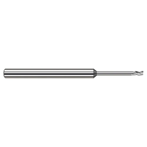 Harvey Tool 919410 | 5/32" Diameter x 3/16" Shank x 0.2350" LOC x 3" OAL 3 Flute Uncoated Coated Square End Mill For Aluminum Alloys