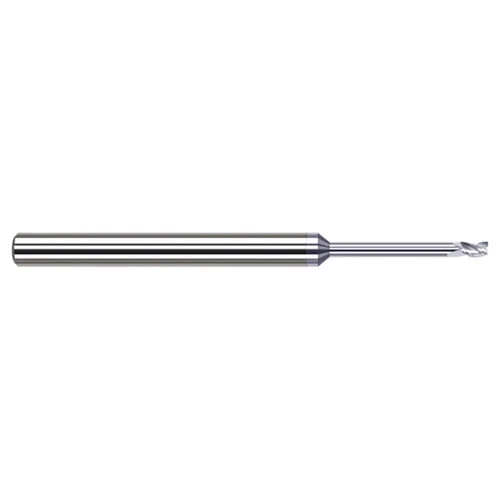 Harvey Tool 919412-C8 | 3/16" Diameter x 3/16" Shank x 0.2850" LOC x 4" OAL 3 Flute TiB2 Coated Square End Mill For Aluminum Alloys