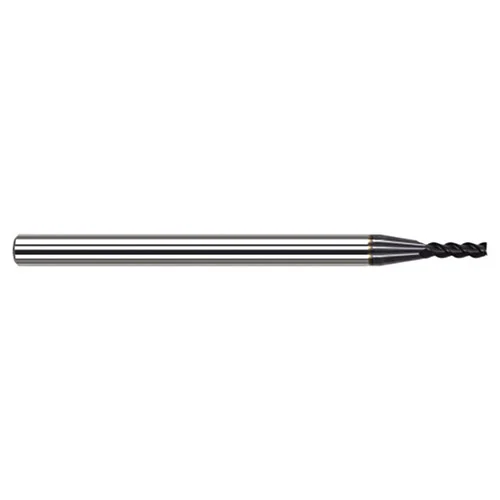 Harvey Tool 923708-C6 | 1/8" Diameter x 1/8" Shank x 3/8" LOC x 1-1/2" OAL x 0.0030" Corner Radius 4 Flute AlTiN Nano Coated Carbide Corner Radius End Mill