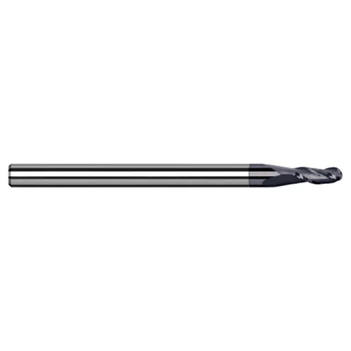 Harvey Tool 944230-C6 | 0.030" Diameter x 1/8" Shank x 0.045" LOC x 1.500" OAL 3 Flute AlTiN Nano Coated Carbide Ball End Mill for Exotic Alloy