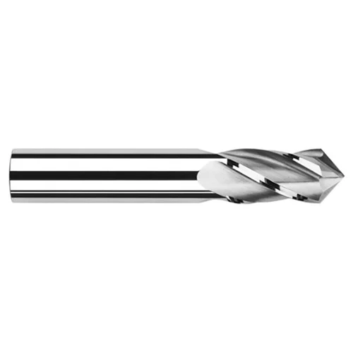 Harvey Tool 988102 | 1/32" Diameter x 1/8" Shank x 3/32" LOC x 1-1/2" OAL 120 Degree Angle 4 Flute Uncoated Carbide Drill Mill