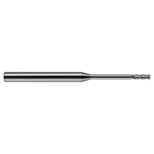 Harvey Tool 992555 | 0.0550" Diameter x 1/8" Shank x 0.1650" LOC x 2" OAL 4 Flute Uncoated Coated Square End Mill
