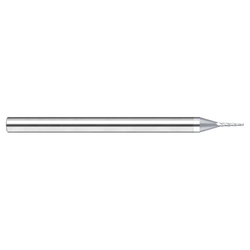 Harvey Tool 992730-C8 | 1 Degree Taper Angle per Side x 0.0300" Tip Diameter x 5/32" LOC x 1-1/2" OAL 3 Flute TiB2 Coated Carbide Tapered End Mill