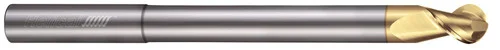 Helical Solutions 18467 | H45AL-RN-R-21000-BN 1.000" (1) Diameter x 1.000" (1) Shank x 5.000" (5) OAL x 1.250" (1-1/4) LOC 2 Flute ZPLUS Coated Ball End Mill